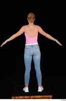  Vinna Reed blue jeans casual pink bodysuit standing white sneakers whole body 0007.jpg